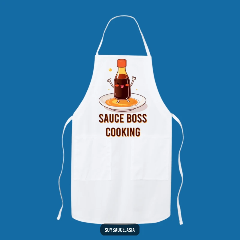 Funny Soy Sauce Dancer Apron: Cook with Condiment Confidence & Style