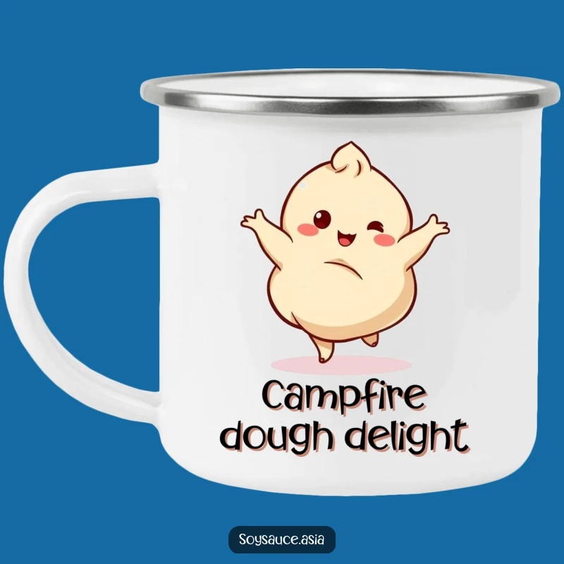 Funny Dancing Dumpling Camping Mug - Adventure Fuel for Foodie Explorers