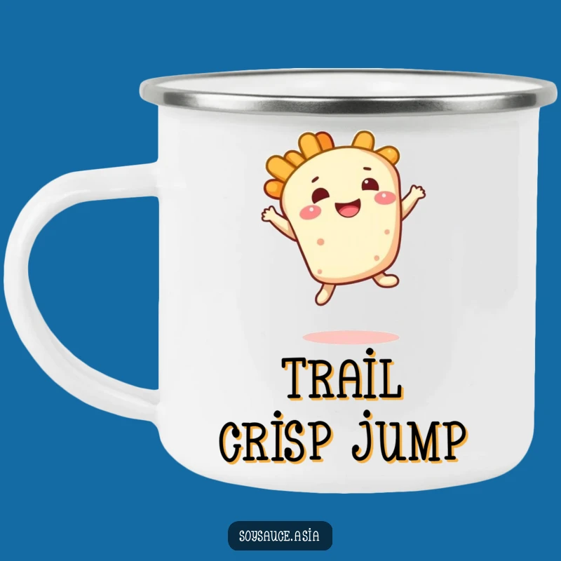 Funny Tempura Leap Camping Mug: Enjoy Your Adventure with a Bite