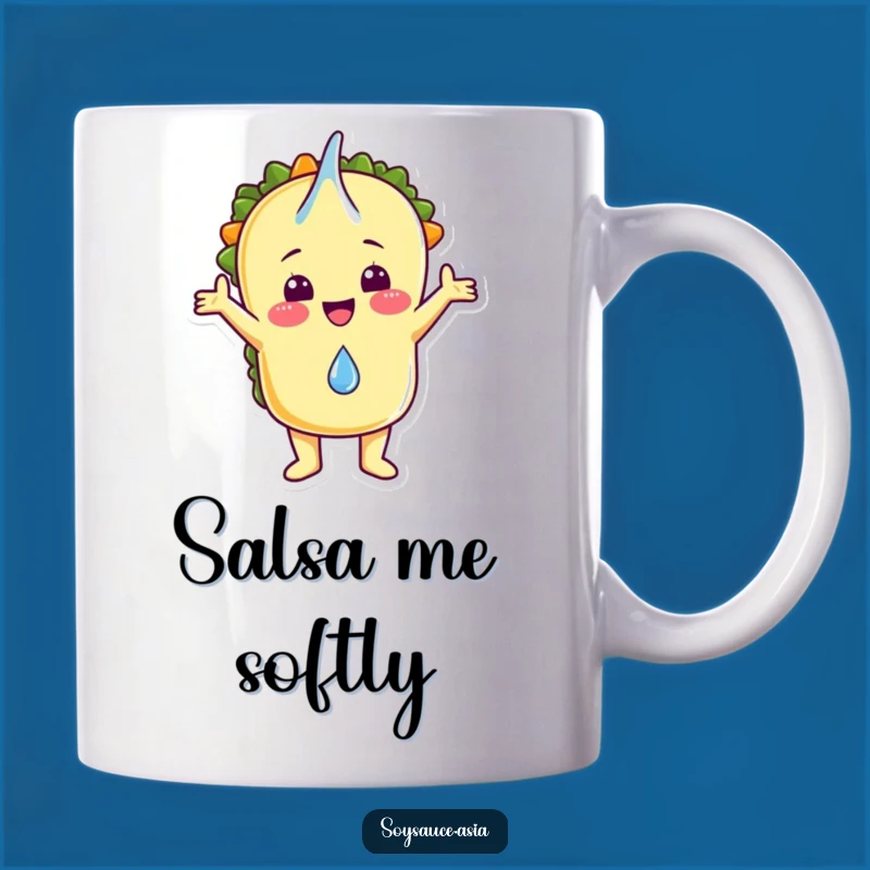 Funny Taco Embracing Raindrop Mug - A Hilarious Weather Gift for Food Lovers