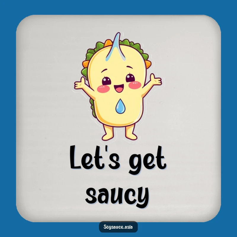 Funny Taco Rain Drop Coaster - Protect Surfaces with Hilarious Foodie Charm