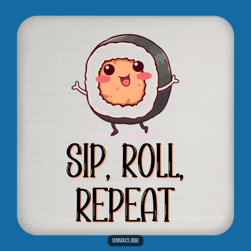 Funny Sushi Roll Coasters: Protect Surfaces with Foodie Fun, Quirky Funny Gift Set