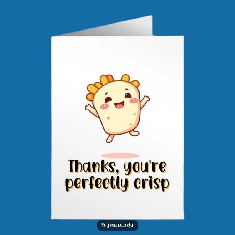 Free Printable Thank You Card: Bouncy Tempura Thanks - Downloadable