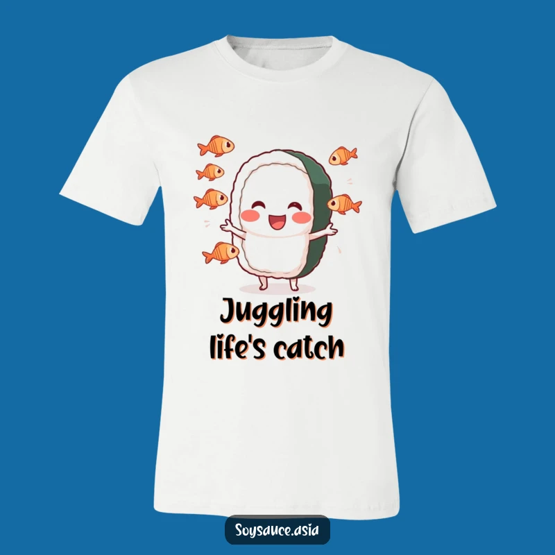 Funny Sushi Juggler T-Shirt: Wear Your Culinary Circus Act